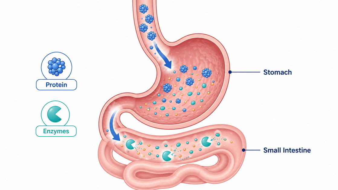 Protein Digestion Pathway Illustration Protein Digestion Pathway Illustration