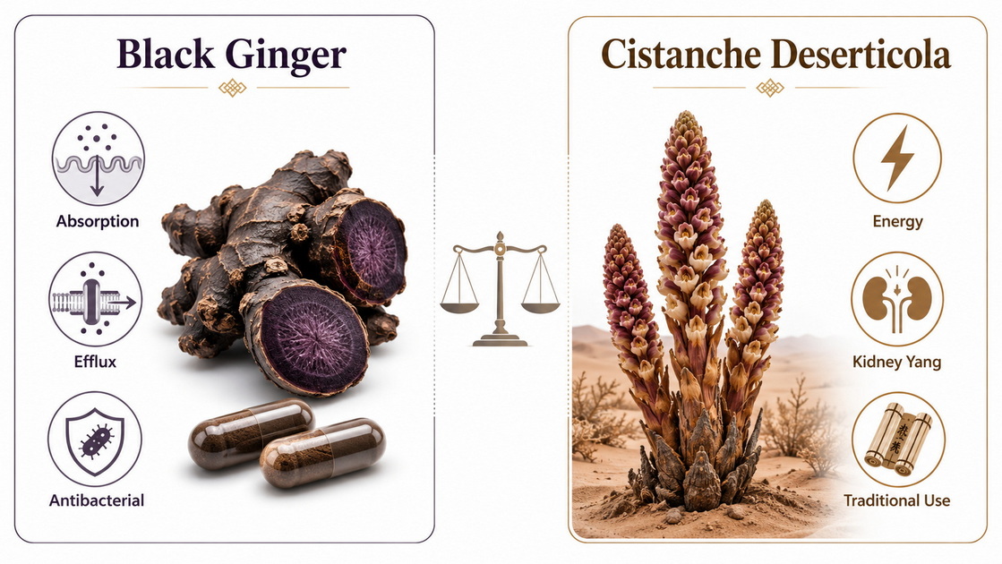 Black Ginger Vs Cistanche UTI Focus Black Ginger Vs Cistanche UTI Focus