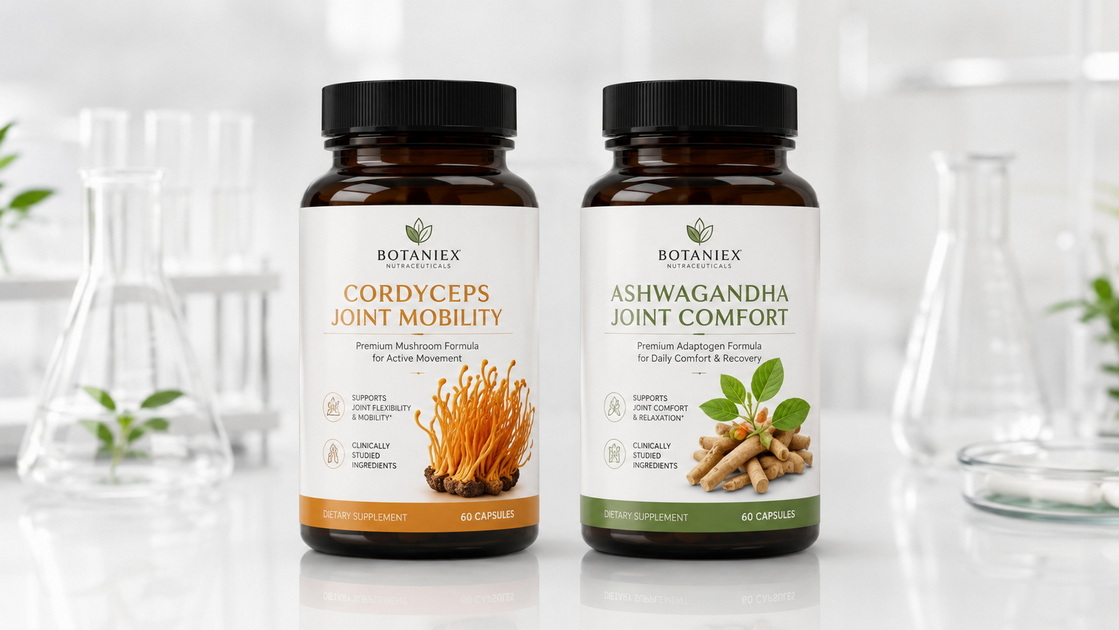 Joint Health Product Concept Bottles Joint Health Product Concept Bottles