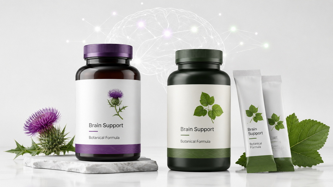 Dual Botanical Brain Health Formula Concept Dual Botanical Brain Health Formula Concept