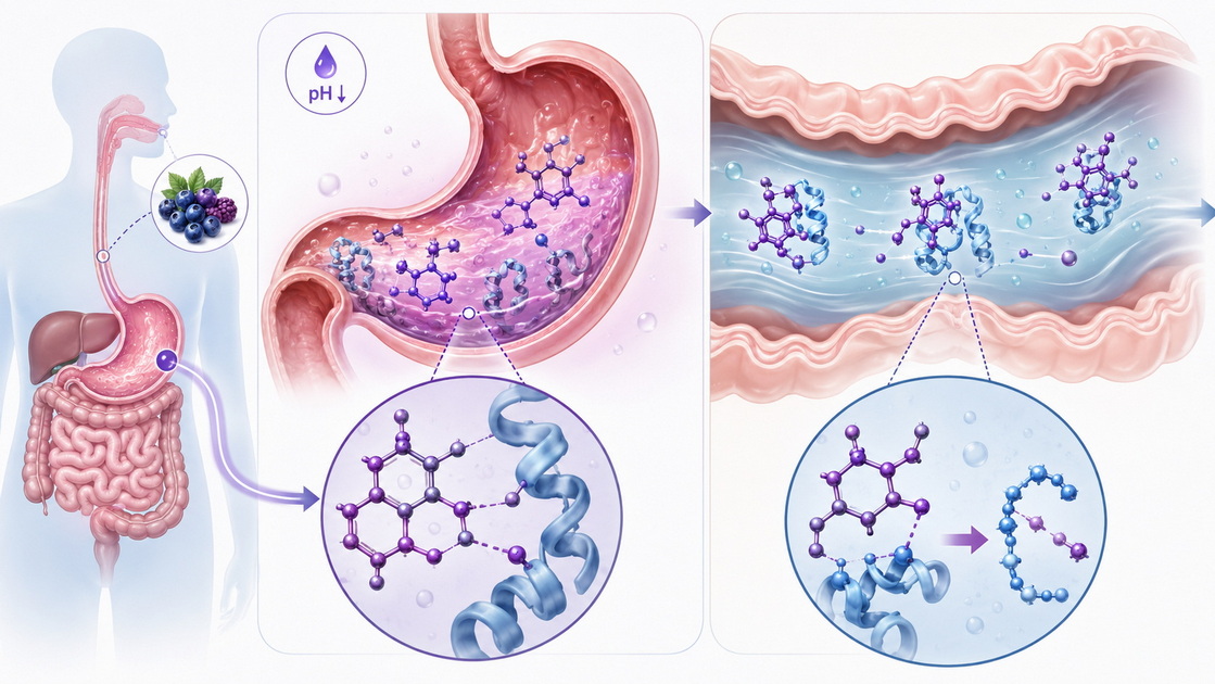 Protein Digestion Mechanism Illustration